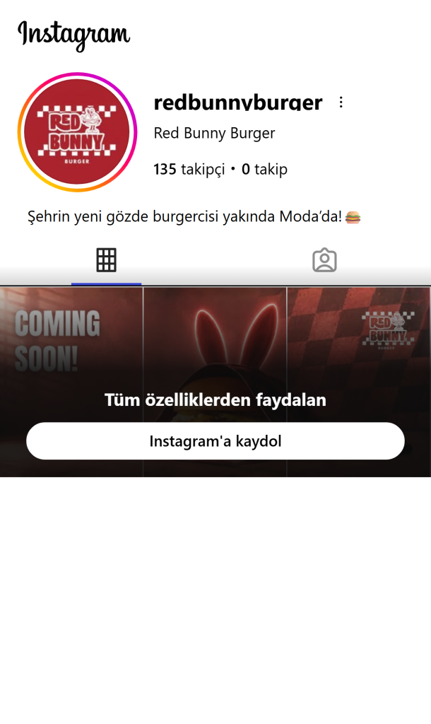 @redbunnyburger sosyal medya içerikleri